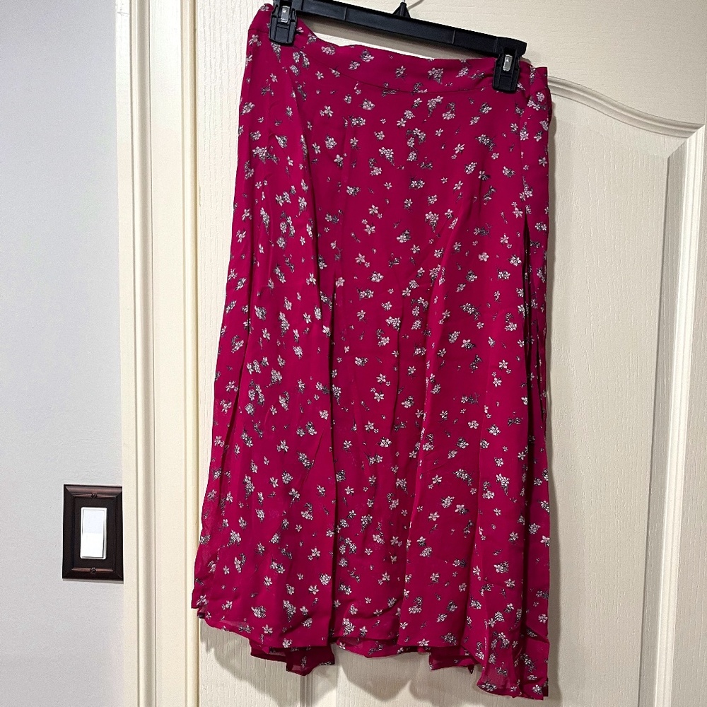 Rag and Bone Pink Floral Skirt